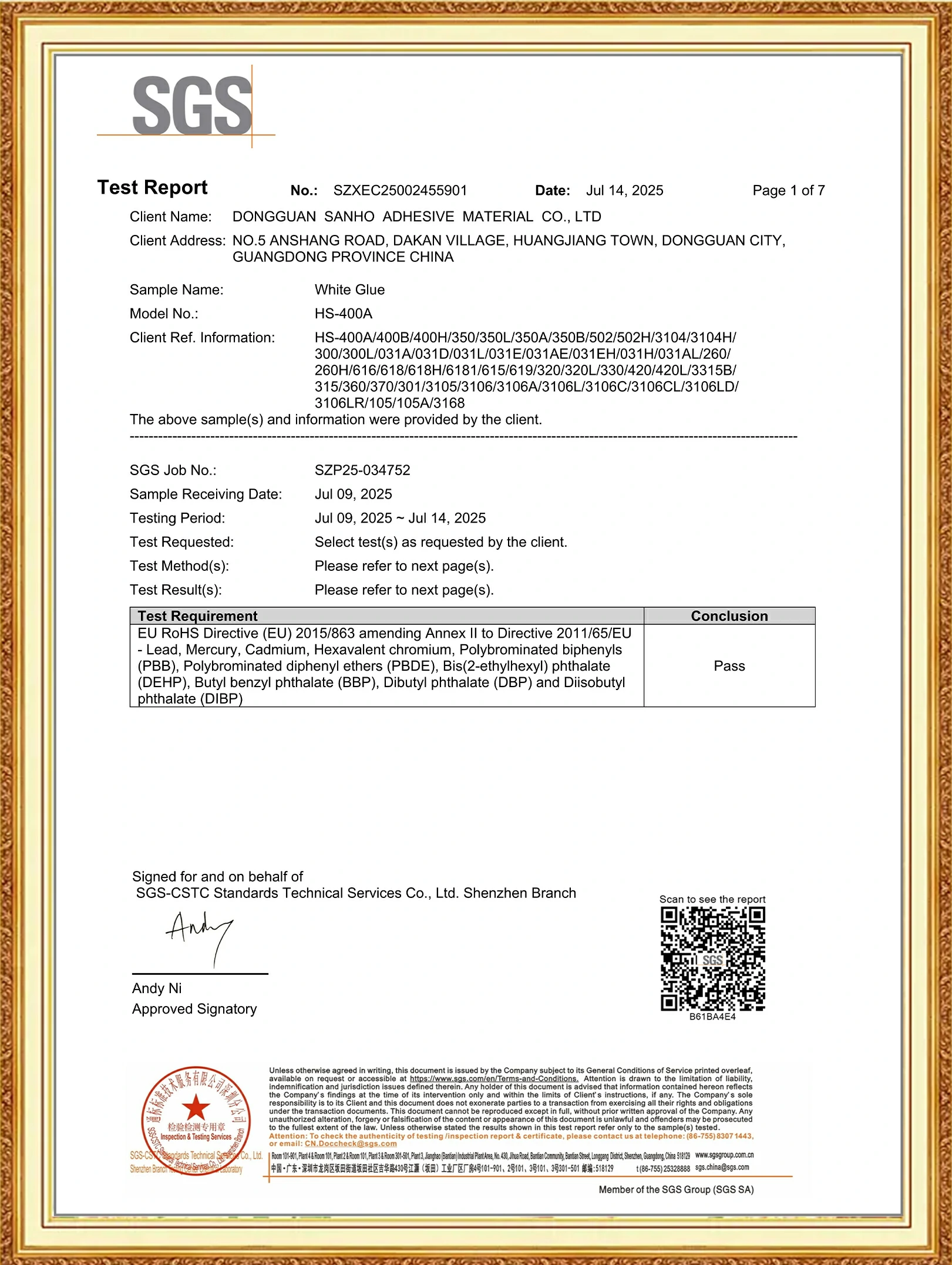 ROHS-White Latex Adhesive